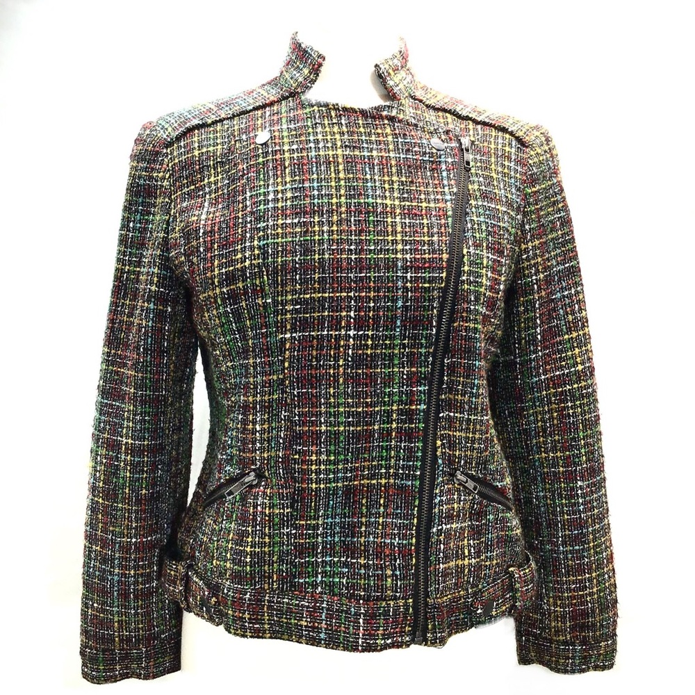 Coldwater Creek Tweed Moto Jacket - Sz 8P